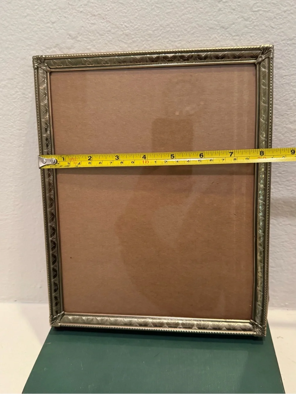 Vintage Brass 8x10 Victorian Style Picture Frame, No easel